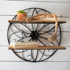 Black Metal & Wood Wall Shelf - Foreside Home & Garden 10 Black Metal & Wood Wall Shelf - Foreside Home & Garden -Home Decor Outlet Store GUEST 00c11fd6 d1c0 46b6 ad94 b13354b1eebc