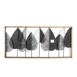 Metal Leaf Varying Texture Wall Decor With Wood Frame Brown - Olivia & May 37 Metal Leaf Varying Texture Wall Decor With Wood Frame Brown - Olivia & May -Home Decor Outlet Store GUEST 01a5e080 e242 4a74 8744 83a5bcf3409f