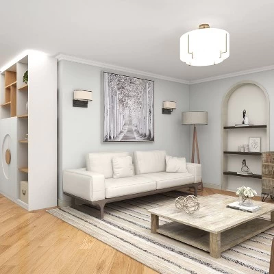 Canvas Landscape Trees Framed Wall Art With Silver Frame White - Olivia & May 12 Canvas Landscape Trees Framed Wall Art With Silver Frame White - Olivia & May - Image 12