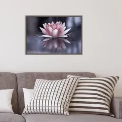 23" X 16" Padmasana Lotus Flower By Fabien Bravin Framed Canvas Wall Art - Amanti Art -Home Decor Outlet Store GUEST 09f1b920 1ab6 4cdc 8f69 4abd64c2d74d