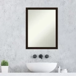 Espresso Brown Non-Beveled Wood Bathroom Wall Mirror -Home Decor Outlet Store GUEST 0a00b22f ea8a 4140 a1f2 48de0c54822c