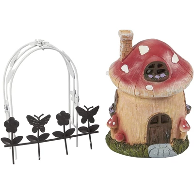 Juvale 7 Piece Set Mini Garden Gnome Fairy Village House Statue Set, Whimsical Home Décor 7 Juvale 7 Piece Set Mini Garden Gnome Fairy Village House Statue Set, Whimsical Home Décor - Image 7