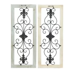 Set Of 2 Wood Scroll Arabesque Wall Decors Natural/Black - Olivia & May 11 Set Of 2 Wood Scroll Arabesque Wall Decors Natural/Black - Olivia & May -Home Decor Outlet Store GUEST 0fd65454 15f0 4d2a 928d a102560fb00a