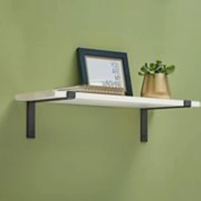 31.5" X 9.8" Lite Vintage Pine Shelf White - Dolle Shelving 2 31.5" X 9.8" Lite Vintage Pine Shelf White - Dolle Shelving - Image 2