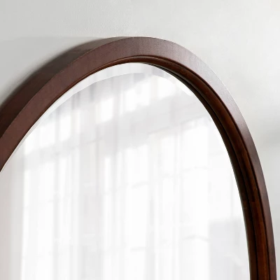 32" X 32" Hogan Round Framed Decorative Wall Mirror Walnut Brown - Kate & Laurel All Things Decor 6 32" X 32" Hogan Round Framed Decorative Wall Mirror Walnut Brown - Kate & Laurel All Things Decor - Image 6