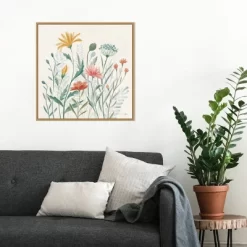 22" X 22" Wildflower Vibes III By Janelle Penner Framed Canvas Wall Art Light Brown - Amanti Art -Home Decor Outlet Store GUEST 11471c96 25e1 4295 8dc0 9cbed64c55e0