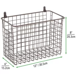 MDesign Metal Wall Mount Hanging Basket Bin For Home Storage -Home Decor Outlet Store GUEST 126ff849 d1e3 4c5c bcb7 8c3e036547ba
