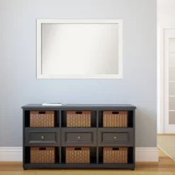 40" X 28" Non-Beveled Vanity White Narrow Wall Mirror - Amanti Art -Home Decor Outlet Store GUEST 1308782d 68a8 4d1c 8ce6 ca0cfe79cc06