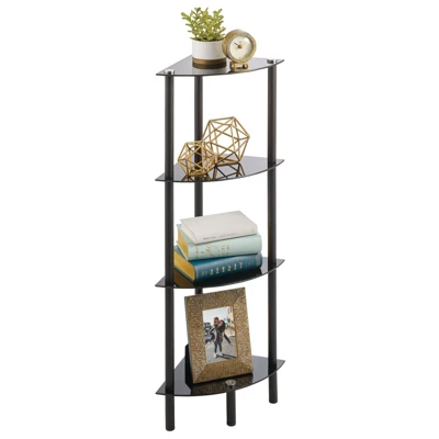 MDesign Household Floor Storage Corner Tower, 4 Tier 8 MDesign Household Floor Storage Corner Tower, 4 Tier - Image 8