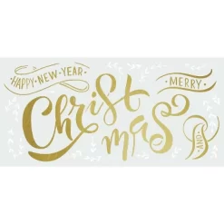 Merry Christmas Quote Peel And Stick Giant Wall Decal With Metallic Ink Gold - RoomMates 5 Merry Christmas Quote Peel And Stick Giant Wall Decal With Metallic Ink Gold - RoomMates -Home Decor Outlet Store GUEST 185bd158 5751 482e ab94 f4b8088e9fb1