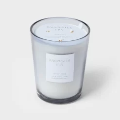 Colored Vase Glass With Dustcover Rainwater Lily Candle Gray - Threshold™ -Home Decor Outlet Store GUEST 1a738ead 7e7a 4f46 b4ff 79439b3488d0