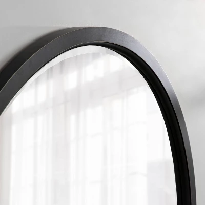 32" X 32" Hogan Round Framed Decorative Wall Mirror Black - Kate & Laurel All Things Decor 6 32" X 32" Hogan Round Framed Decorative Wall Mirror Black - Kate & Laurel All Things Decor - Image 6