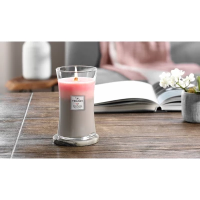 21.5oz Large Hourglass Jar Candle Shoreline Trilogy - WoodWick 1 21.5oz Large Hourglass Jar Candle Shoreline Trilogy - WoodWick