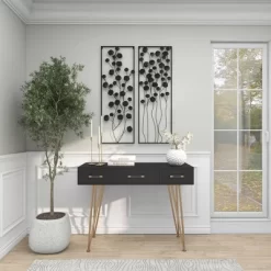 Farmhouse Metal Floral Wall Decor With Black Frame Set Of 2 Black - Olivia & May -Home Decor Outlet Store GUEST 1c6bde91 423e 4397 8974 e2b9f5d4e061