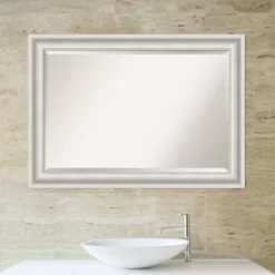 Parlor Framed Bathroom Vanity Wall Mirror White - Amanti Art -Home Decor Outlet Store GUEST 1e37828d c479 416b 9291 6e0d50f75e82
