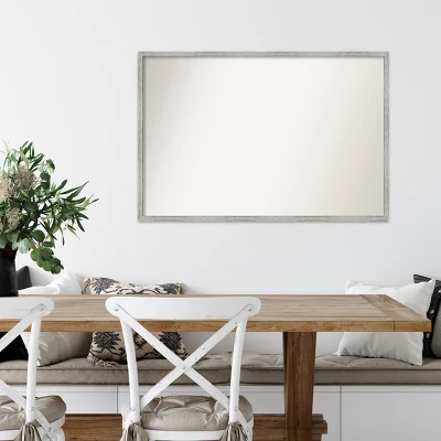 37" X 25" Non-Beveled Shiplap White Narrow Wood Wall Mirror - Amanti Art 6 37" X 25" Non-Beveled Shiplap White Narrow Wood Wall Mirror - Amanti Art - Image 6