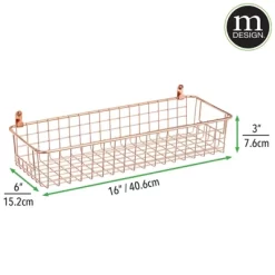 MDesign Metal Wall Mount Hanging Basket Bin For Home Storage -Home Decor Outlet Store GUEST 1f482c62 05ac 4817 aece d41f21aa7f6e