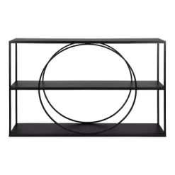 36" X 24" Pirzada Geometric Wall Shelf Black - Kate & Laurel All Things Decor