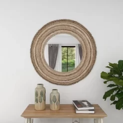 Wood Braided Frame Wall Mirror Beige - Olivia & May -Home Decor Outlet Store GUEST 24bc018a 5b52 4245 97c7 b8ee388e61e7