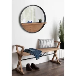 30" Owing Round Wall Mirror Black - Kate & Laurel All Things Decor 9 30" Owing Round Wall Mirror Black - Kate & Laurel All Things Decor -Home Decor Outlet Store GUEST 2efa3c23 d3cc 4ea5 9a7a fc1e2d3253fb