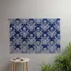 47"x32" Marta Barragan Camarasa Pattern Indigo Wall Hanging Landscape Tapestries Black - Deny Designs