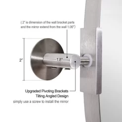 Moon Mirror 20 X 28 Inch Modern Oval Wall Mounted Hanging Bathroom Vanity Mirror With Stainless Steel Metal Frame, Brushed Silver 6 Moon Mirror 20 X 28 Inch Modern Oval Wall Mounted Hanging Bathroom Vanity Mirror With Stainless Steel Metal Frame, Brushed Silver -Home Decor Outlet Store GUEST 3026ab69 b26b 4b75 8752 fde57e6143b7