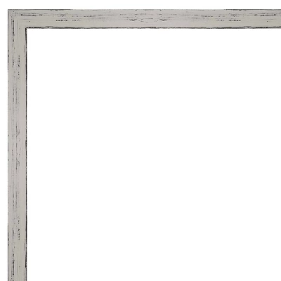 37" X 25" Non-Beveled Shiplap White Narrow Wood Wall Mirror - Amanti Art 2 37" X 25" Non-Beveled Shiplap White Narrow Wood Wall Mirror - Amanti Art - Image 2