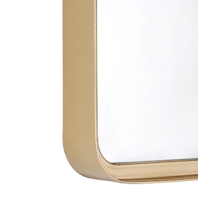 Flash Furniture Janinne 20"x30" Rectangle Gold Metal Deep Framed Wall Mirror - Large Accent Mirror For Bathroom, Entryway, Dining Room, & Living Room 8 Flash Furniture Janinne 20"x30" Rectangle Gold Metal Deep Framed Wall Mirror - Large Accent Mirror For Bathroom, Entryway, Dining Room, & Living Room - Image 8