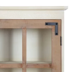 30" X 6.5" X 28" Hutchins Decorative Farmhouse Wood Wall Cabinet White/Brown - Kate & Laurel All Things Decor -Home Decor Outlet Store GUEST 33a2ecd9 d98d 47a9 8018 4feef59526d3