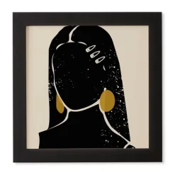 Domonique Brown Black Hair No. 3 Framed Wall Art Black - Deny Designs -Home Decor Outlet Store GUEST 34efb2e0 3594 4ebd b07e 1657ab2b36c7