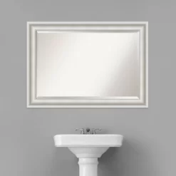 Parlor Framed Bathroom Vanity Wall Mirror White - Amanti Art -Home Decor Outlet Store GUEST 35572c0a 14e7 41df 9f34 dd840b2c0c95