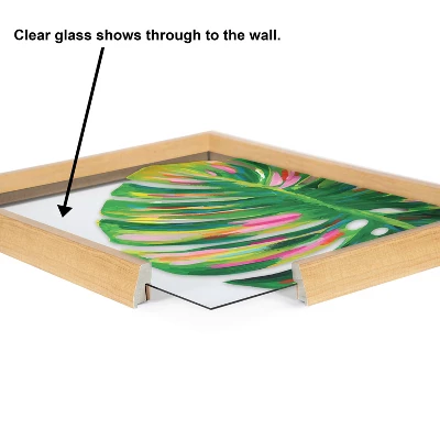 18" X 24" Blake Monstera Framed Printed Glass By Jessi Raulet Of Ettavee Natural - Kate & Laurel All Things Decor 2 18" X 24" Blake Monstera Framed Printed Glass By Jessi Raulet Of Ettavee Natural - Kate & Laurel All Things Decor - Image 2