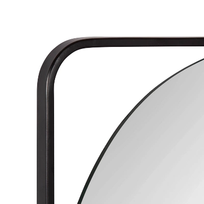 24" X 24" Nobles Radius Corner Framed Decorative Wall Mirror Black - Kate & Laurel All Things Decor 2 24" X 24" Nobles Radius Corner Framed Decorative Wall Mirror Black - Kate & Laurel All Things Decor - Image 2