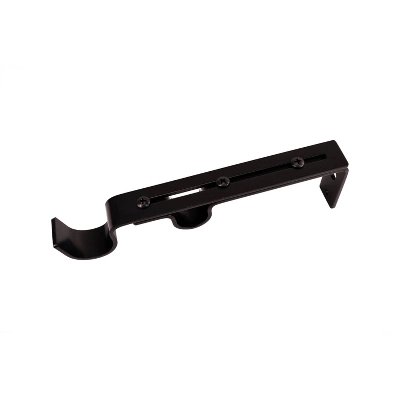 Versailles Home Fashions 2pk Window Curtain Rod Brackets - Dark Brown 1 Versailles Home Fashions 2pk Window Curtain Rod Brackets - Dark Brown