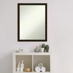 Espresso Brown Non-Beveled Wood Bathroom Wall Mirror -Home Decor Outlet Store GUEST 3fbd9a20 e462 4bf0 85d0 d25f2bc6235a