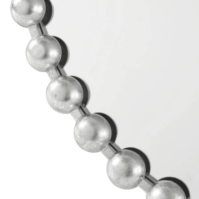 36" Dia Marlowe Round Decorative Wall Mirror Silver 5 36" Dia Marlowe Round Decorative Wall Mirror Silver - Image 5