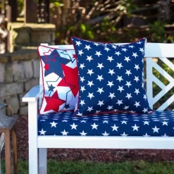 25" Outdoor/Indoor Floor Pillow Macey Americana Blue - Pillow Perfect -Home Decor Outlet Store GUEST 4a29c0ab 8a11 49e4 9c68 1414da389c8a