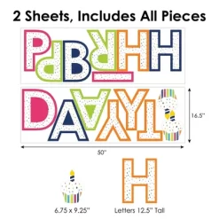 Big Dot Of Happiness Cheerful Happy Birthday - Peel And Stick Colorful Birthday Party Large Banner Wall Decals - Happy Birthday -Home Decor Outlet Store GUEST 4a6ba0fe 5349 47a8 b8d5 f59fd7edf540