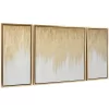 Set Of 3 Canvas Geode Ombre Framed Wall Arts With Gold Frame - Olivia & May