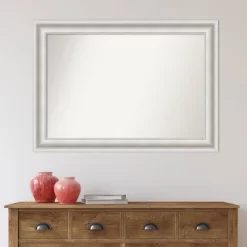 42" X 30" Non-Beveled Parlor White Wall Mirror - Amanti Art -Home Decor Outlet Store GUEST 4de5a37b e6a5 4dc5 88a0 9bc35fec6d4c