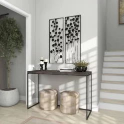 Farmhouse Metal Floral Wall Decor With Black Frame Set Of 2 Black - Olivia & May -Home Decor Outlet Store GUEST 4f70f20e 3dee 488d 9733 3b9959faea97