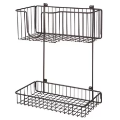 MDesign Metal 2-Level Wall Mount Laundry Storage Baskets, Iron Holder 13 MDesign Metal 2-Level Wall Mount Laundry Storage Baskets, Iron Holder -Home Decor Outlet Store GUEST 515f9726 3e92 4570 909b d5f1d9d26a9d