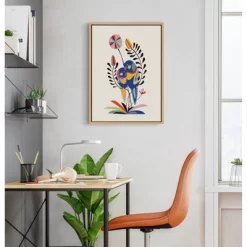 18" X 24" Sylvie Rainbow Lorikeet Framed Canvas Wall Art By Rachel Lee Natural - Kate And Laurel -Home Decor Outlet Store GUEST 517f04bb ca9a 484c afd1 bcedc87087b5