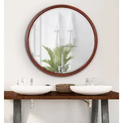 32" X 32" Hogan Round Framed Decorative Wall Mirror Walnut Brown - Kate & Laurel All Things Decor 9 32" X 32" Hogan Round Framed Decorative Wall Mirror Walnut Brown - Kate & Laurel All Things Decor -Home Decor Outlet Store GUEST 533e13c0 1cb7 41d2 a5df f2f75eba00f5
