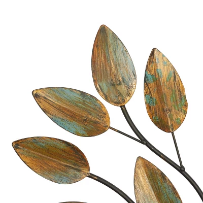 Traditional Metal Nature Wall Decor Brown - Olivia & May 1 Traditional Metal Nature Wall Decor Brown - Olivia & May