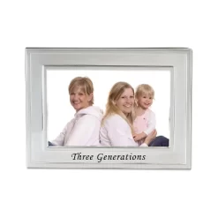 Lawrence Frames Brushed Metal 4x6 Three Generations Picture Frame 508064
