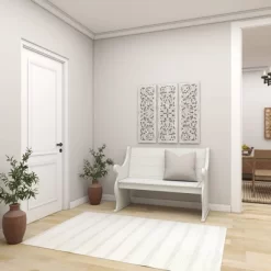 Wood Floral Handmade Intricately Carved Wall Decor Set Of 3 White - Olivia & May -Home Decor Outlet Store GUEST 559cc7a9 ceb6 4301 91f8 24e821b7c5b8