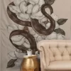 Jessica Roux Snake And Magnolias 50" X 60" Tapestry - Society6