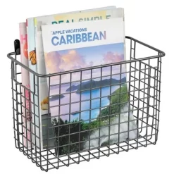 MDesign Metal Wall Mount Hanging Basket Bin For Home Storage -Home Decor Outlet Store GUEST 57e0799f 4a81 466b 9b47 e3e0b117a251