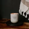 Sweet Water Decor Warm & Cozy 12oz Cream Stoneware Candle